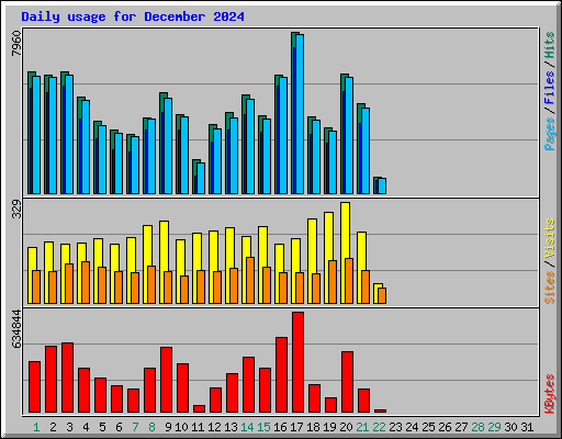 Daily usage for December 2024