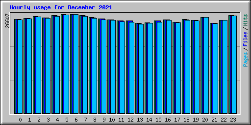 Hourly usage for December 2021