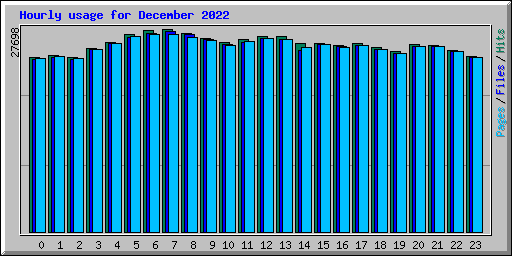 Hourly usage for December 2022