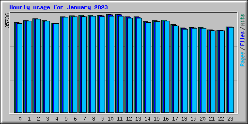 Hourly usage for January 2023