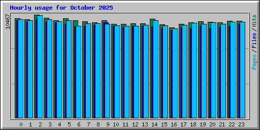 Hourly usage for October 2025