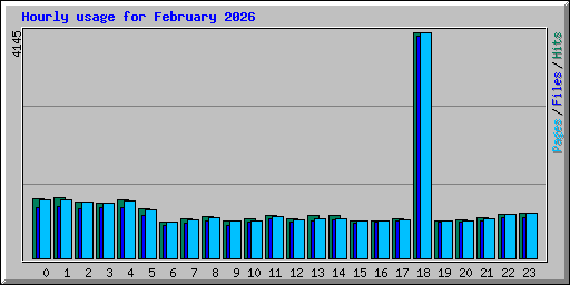 Hourly usage for February 2026