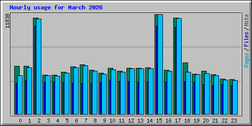 Hourly usage for March 2026
